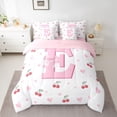 thumbnail image 2 of Castle Fairy Bow Personalized Initial E Twin Bedding Sets,Dreamy Bedding Comforter Set, 2 of 8