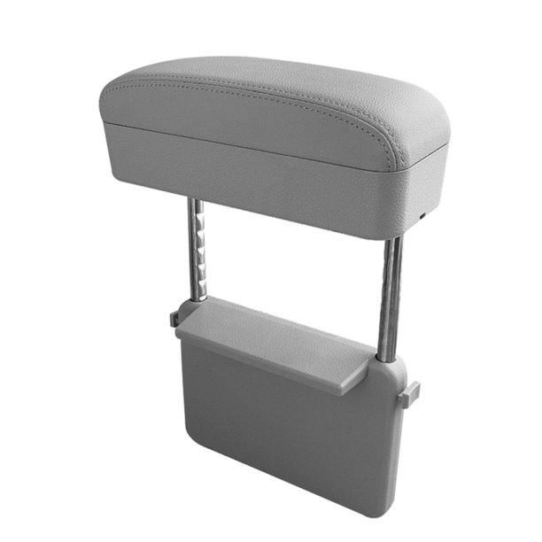 Riwesomey Reposabrazos para coche, soporte para codo, consola central ajustable para coche, reposabrazos, estilismo para coche, organizador para hueco de Ventana automotriz Gris
