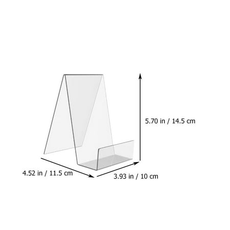 

4Pcs Acrylic Display Rack Transparent Book Rack Merchandise Shelf Display Shelf
