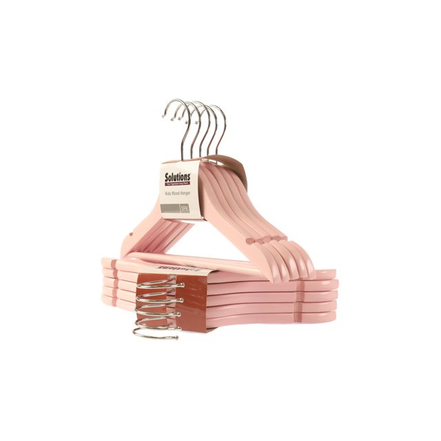 Solutions Cintres en Bois pour Enfants - Rose, Ensemble de 5