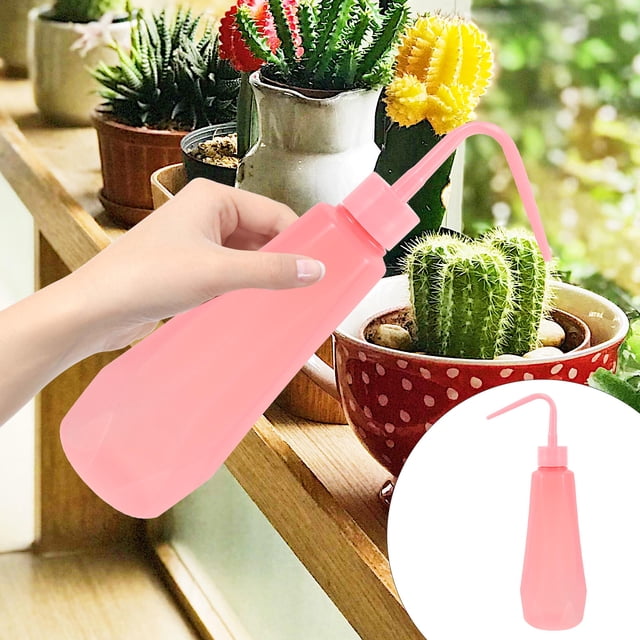 GAXIRE Herramienta Práctica Para Regar Botella Exprimible De Plástico Color Rosa