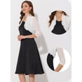 thumbnail image 2 of Ruffle Shrug para Mujer Allegra K Malla Crop Bolero Cardigan Blanco S, 2 of 6