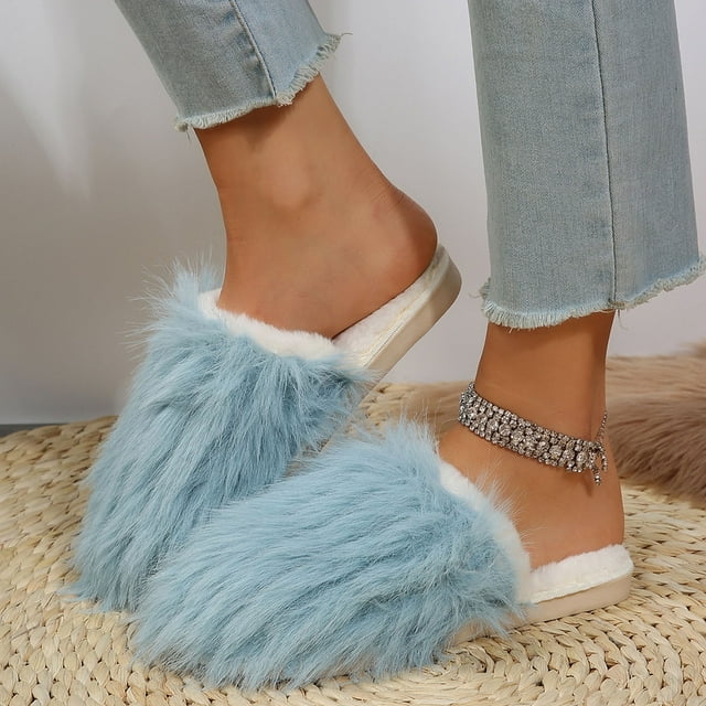 Pantoufles d'Intérieur Chaudes pour Femmes en Peluche Douces Pantoufles pour Femmes Pantoufles d'Intérieur pour Dames Chaussures d'Intérieur Pantoufles d'Hiver pour la Maison pour Dames