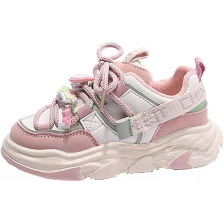 

Kids Girls Lace Up Soft Sneaker Cartoon Cute Shoes Rubber Sole Shoes for Toddler/Little Kid/Big Kid