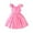 Pink, variant on Ahuyic Little Girl Dresses,Summer Casual Dresses for Kids,Small And Medium-sized Baby Girl Dress With Back Belt Decoration