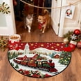 thumbnail image 2 of Virelaxpo Semicircle Christmas Doormat for Entrance, Non-Slip Absorbent Floor Mat, Polyester Material 60x40cm Holiday Decor for Indoor Outdoor, 2 of 5