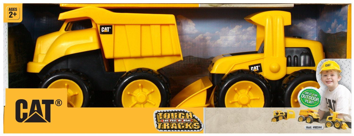 CAT Tough Tracks Dump Truck and Wheel Loader 2Pack