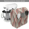 thumbnail image 2 of Abstract Stand Mixer Cover, Rhythmic Rising Vertical Stripes in Retro Color Tones Illustration, Kitchen Appliance Organizer Bag Cover with Pockets, 5 Quarts, Dark Coral Ivory, by Ambesonne, 2 of 4