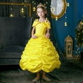 thumbnail image 5 of 【Uhome】Princess Costume Dresses for Girls Costumes Halloween Cosplay Birthday Outfit Yellow, 5 of 7