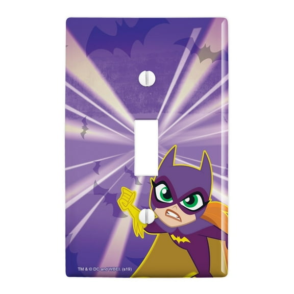 DC Super Hero Girls Batgirl Plastic Wall Decor Toggle Light Switch Plate Cover