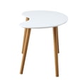 thumbnail image 5 of Convenience Concepts Oslo Bean-Shaped Coffee Table in Glossy White Wood Finish, 5 of 6