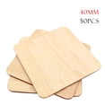 thumbnail image 1 of Labymos 50Pcs 40mm Square Rounded Corners DIY Environmental Protection Wooden Interlayer Wood Chips, 1 of 8