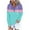 Sky Blue, variant on Women's Henley Hoodie Sweatshirt Drawstring Color Block Hooded Pullover Casual Lightweight Sweatshirts with Pocket