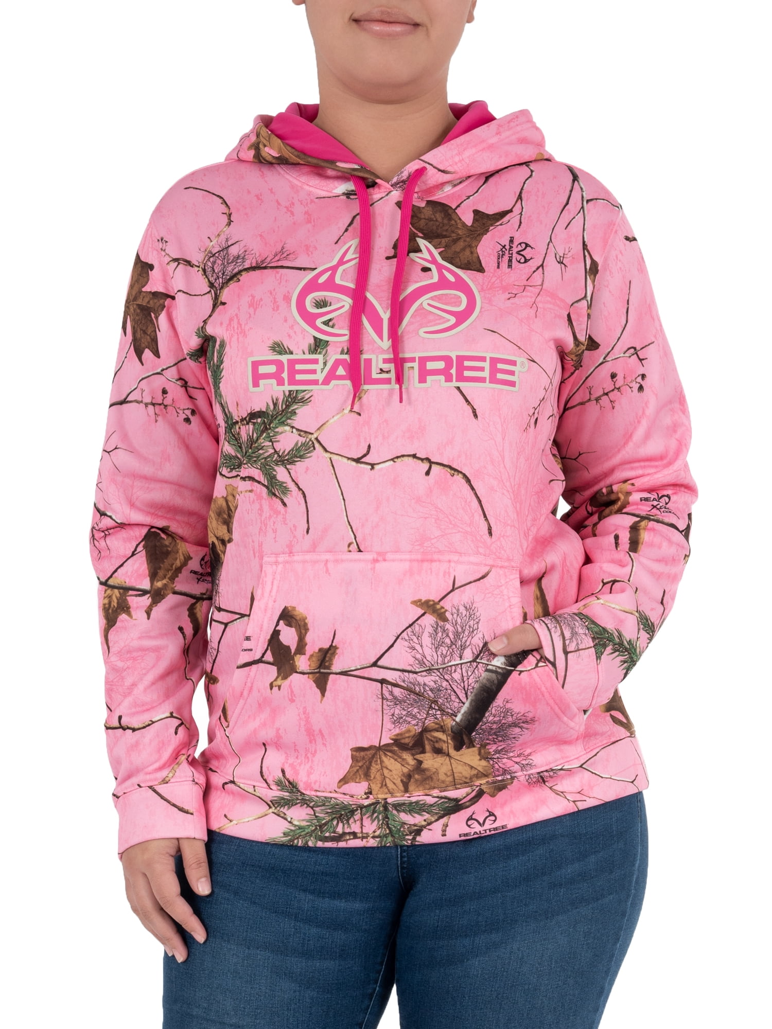 Realtree - Realtree Women's Camo Performance Pullover Fleece Hoodie