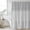 Gray, variant on Sage Green Striped Shower Curtain Set, Waterproof Shower Curtains for Bathroom, Boho Stripes Minimalist Linen Texture Washable Fabric Cloth Bath Curtain for Bathtub Decoration with Hooks 72x78 Inches