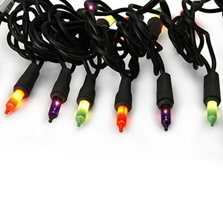 Halloween String Lights: 50 Multicolor Bulbs, 17.5