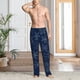 thumbnail image 2 of Balery Snowflake Dark Blue Pantalones de pijama para hombre, pijama ultraligero, pantalón de descanso-Large, 2 of 6