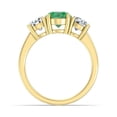thumbnail image 3 of ARAIYA FINE JEWELRY 2 1/2 CT.T.W Round Shape Lab Grown Diamond and Natural Emerlad Three-Stone Engagement Ring | 10K Yellow Gold Anniversary Ring Size 6, 3 of 7