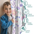 thumbnail image 3 of Blackout Kids Curtains,Pioneer Flower Floral Print Pattern Childrens Insulated Curtains Set Of 2,Bedroom Essentials,Toddler Room Decor 42"x54", 3 of 5