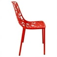 thumbnail image 3 of Afuera Living Chaise de Salle à Manger Moderne en Aluminium pour Intérieur et Extérieur Rouge Ensemble de 4, 3 of 9