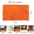 thumbnail image 6 of Wattne Plush Chenille Bath Rugs Extra Soft and Absorbent Microfiber Shag Rug, Non-Slip Runner Carpet for Tub Bathroom Shower Mat Orange 16" X 24", 6 of 8