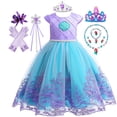 thumbnail image 1 of Disfraz de la Sirenita Ariel para niña, vestido de princesa para Cosplay, Halloween, Carnaval, cumpleaños, ropa de fiesta Fivean unisex, 1 of 2