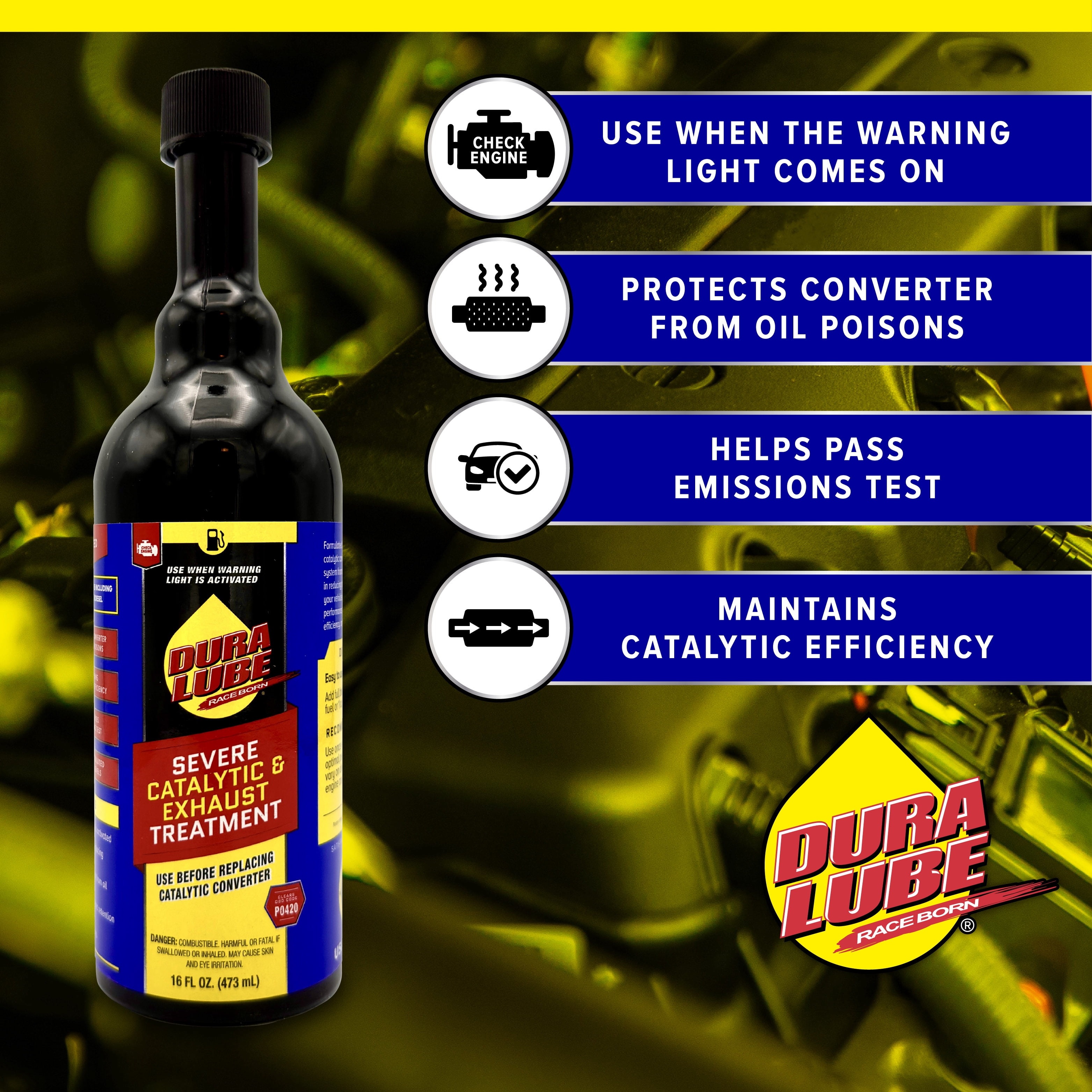 Dura Lube Severe Fuel System Cleaner Fuel Additive, Fights Ethanol in All Gasoline Vehicles 16oz