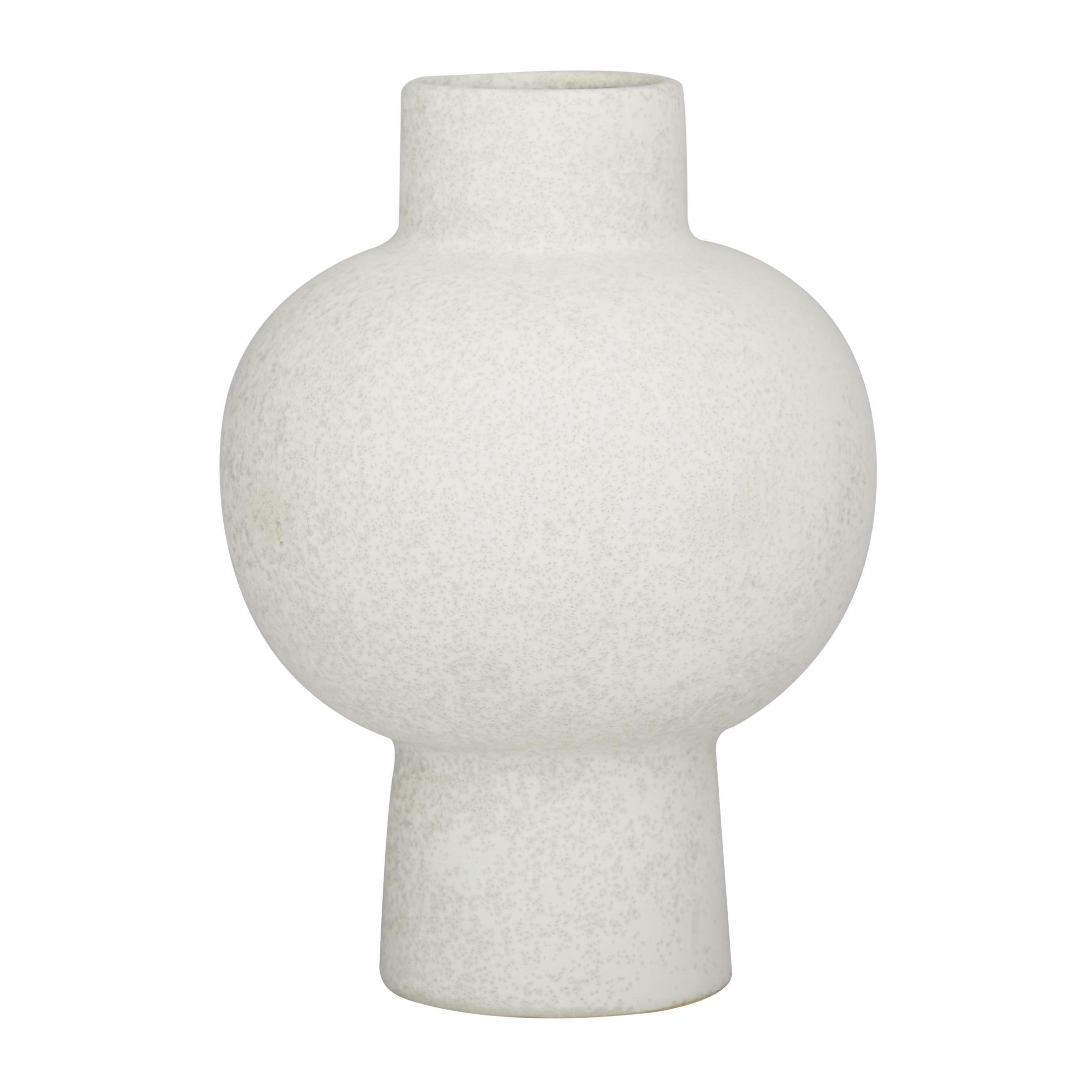 CosmoLiving by Cosmopolitan 12" Handmade White Ceramic Vase