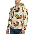 thumbnail image 3 of Bingfone Colorful Roosters Men'S Drawstring Hoodie Long Sleeve Pocket Sweatshirts-Large, 3 of 9