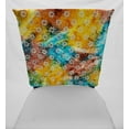 thumbnail image 2 of Batik Tie Dye Dining Room Chair Back Covers or Seat Covers by Penny's Needful Things (Chair Back Cover Only) (19 W x 17 H CHAIR BACK) (Orange Teal Green Floral), 2 of 3