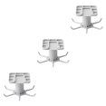 thumbnail image 1 of Maytalsory 360 Degrees Rotated Hook Self-adhesive with 6 Home Bag Rack Hanger Multi-purpose Accessory Ties Hooks Hanging Household Gray 3Set, 1 of 6