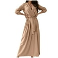 thumbnail image 4 of Mode Femme Col en V Manches Longues Couleur Unie, 4 of 5