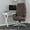 Brown, variant on Merrick Lane White Faux Leather Office Chair with Ergonomic Lumbar Support and Button Tufted High-Back Design