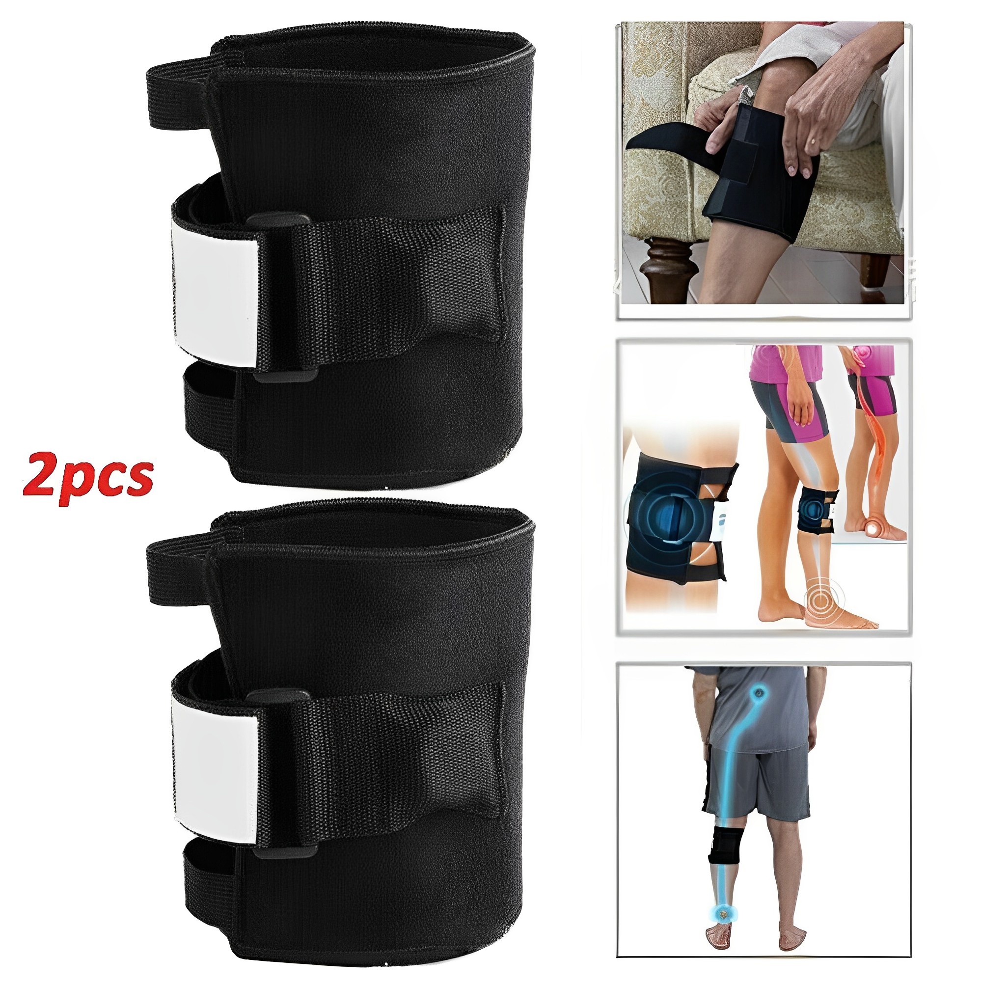LERGNA 2pcs pressure point knee braces leg area pain relief sciatic
