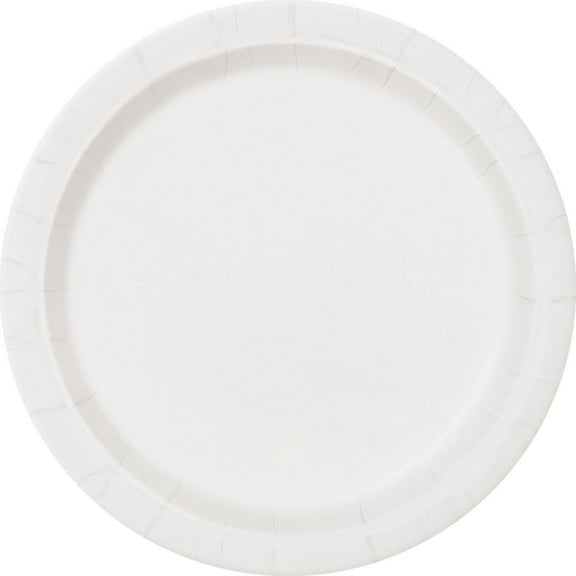 7" Paper Dessert Plates, White, 8ct