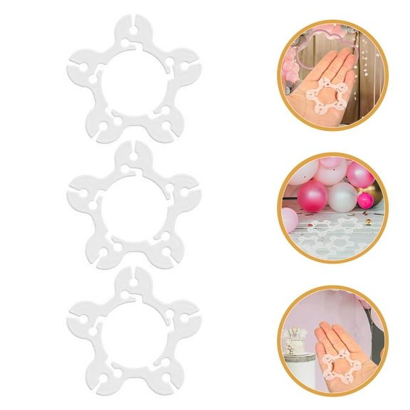 WHAMVOX 150pcs Plastic Balloon Clips for Home Decor White Color Suitable for Various Parties and Occasions