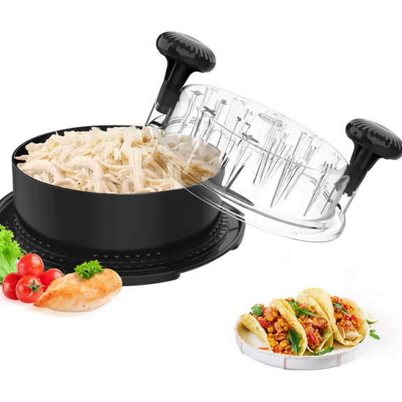 Chicken Shredder Visible Meat Shredder Machine with Ergonomic Handle and Transparent Lid