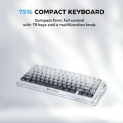 GravaStar Mercury K1 75% Wireless Gaming Keyboard - Aluminum, Gasket, Hot-Swap Linear Switches, RGB-Gradient White