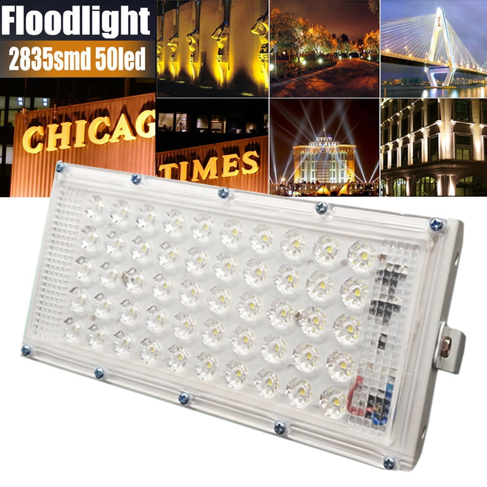 6500K LED Flood Light Outdoor 50W Waterproof Security Spotlight Garden-Lamp 220V 