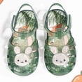 thumbnail image 6 of JIAYUE Toddler Boys Girls Jelly Sandals Lightweight Kids Soft Sole Closed Toe Hook And Loop Beach Shose Cute Rabbit Detail Summer Breathable Footwear For Outdoor Play, 6 of 6