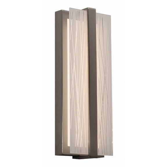 AFX Gallery 14-inch Satin Nickel LED Wall Sconce, Clear Shade