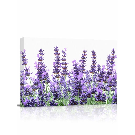 Spring Lavender Wall Art for Living Room,Canvas Picture Wall Decor for Bathroom Bedroom,Purple Botanical Garden Florals Flower Painting Artwork for Office Kitchen Hallway Dining Room Decor 16"x20"