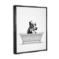 thumbnail image 3 of Stupell Industries Farmhouse Cow Bathtub Portrait Animals & Insects Painting Black Floater Framed Art Print Wall Art, 3 of 6