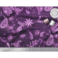 thumbnail image 3 of Soimoi Moss Georgette Tissu Floral & Paisley Ethnique Tissu Imprimé 1 Yard 42 Inch Wide, 3 of 3