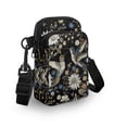 thumbnail image 3 of HELLHERO Double Deck Travel Crossbody Purse for Adult, Daily Use, Blue-Gold Hummingbirds and Florals, 3 of 7