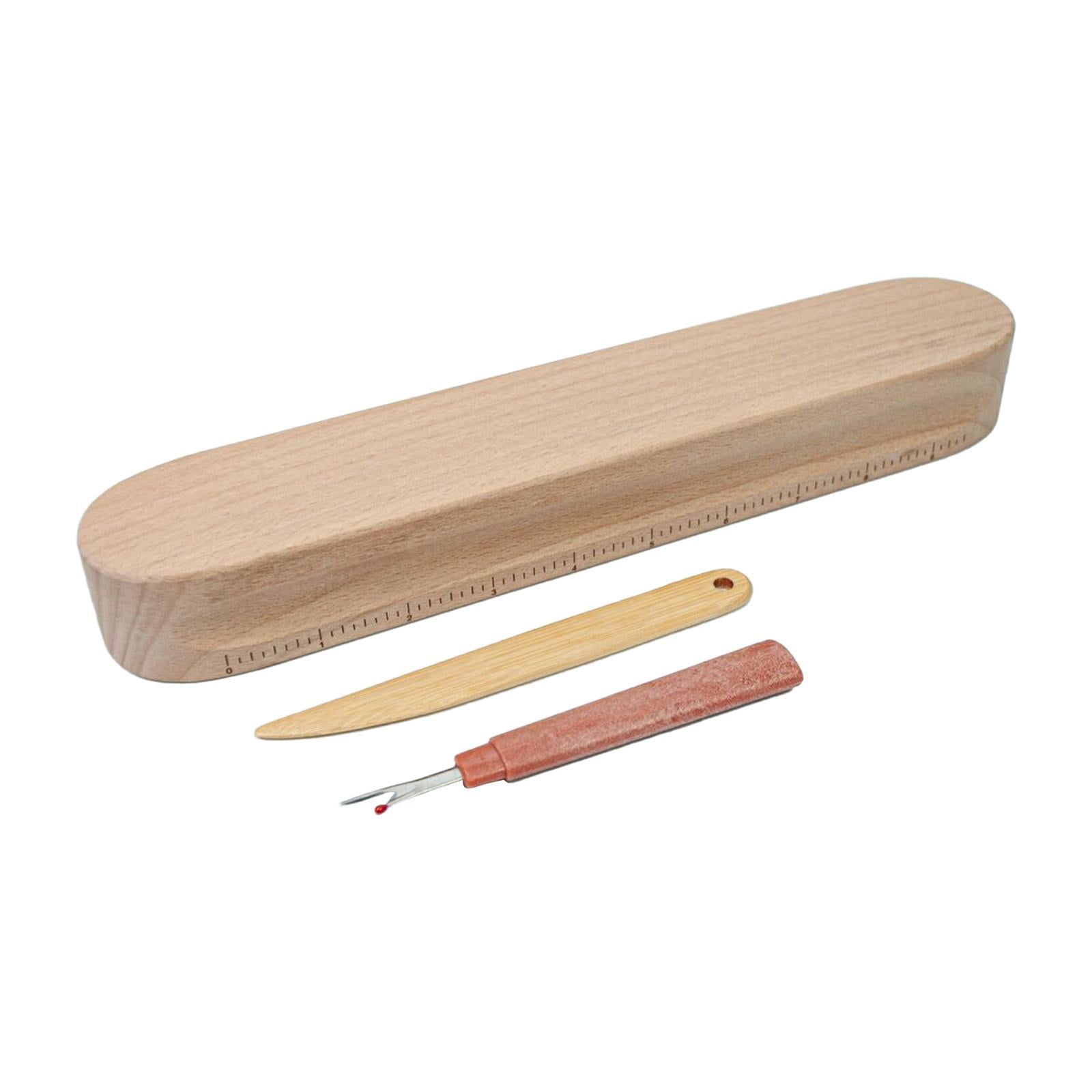 Tachiuwa Wooden Tailor Clapper Bamboo Pen Sewing Gadgets Handhold Practical Seam Ripper Multipurpose for Quilting Embroidery