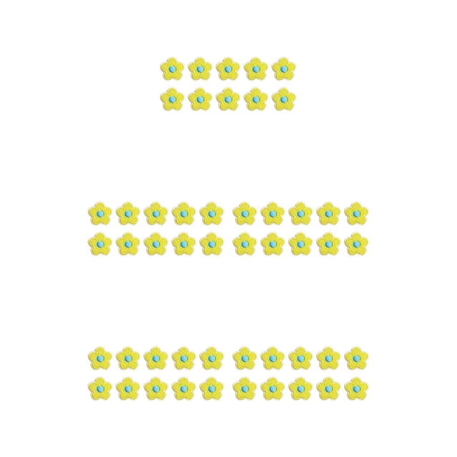 Yuarrent 10 piezas de flores para planchar, parche autoadhesivo sin planchar para bricolaje amarillo Amarillo 5Conjunto