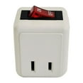 Uninex Wall Tap Outlet W/Turn ON/OFF Switch Power Adapter 2 prong Plug ...
