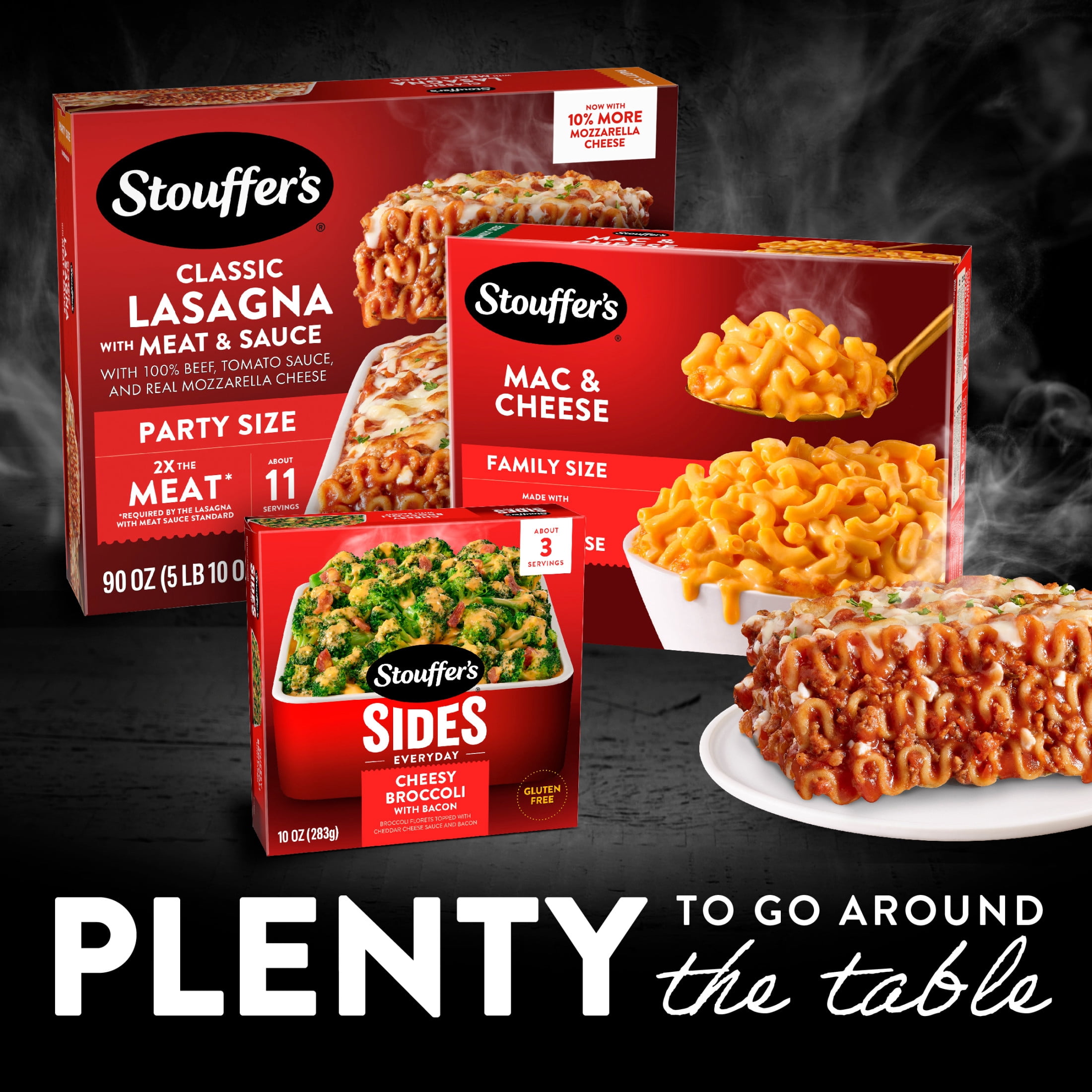 Stouffer's Classic Lasagna with Meat and Sauce, Party Size Pasta, Frozen Meals, 90 oz (Frozen)