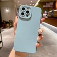 thumbnail image 1 of Matte Silicone Phone Case For iPhone 15 14 13 12 11 Pro Max Mini XR XS X 8 7 14 15 Plus SE 2020 Camera Lens Portector Soft Cover, 1 of 7